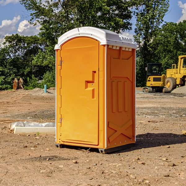 how often are the portable restrooms cleaned and serviced during a rental period in Homer